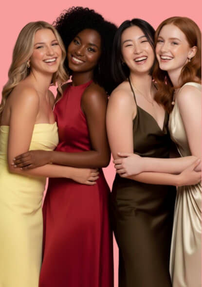 Girl posing front-facing with makeup for a social event in Austin,
