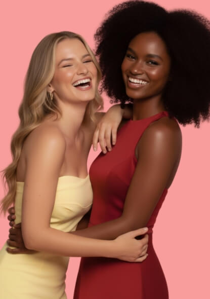 Girl posing front-facing with makeup for a social event in Chicago