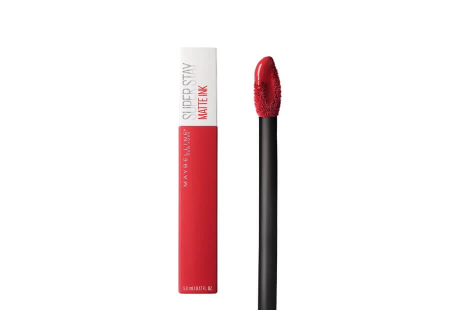 Labial rojo liquido de Maybelline como recomendación de Foriu para San Valentin