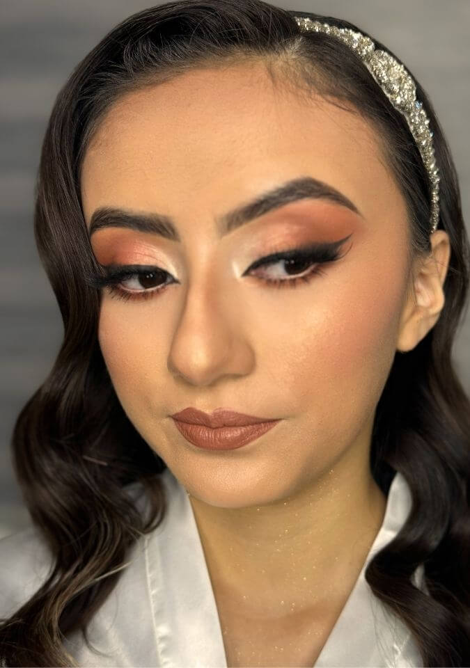 Maquillaje de novia realizado por la coach Sarahi de Foriu en Monterrey