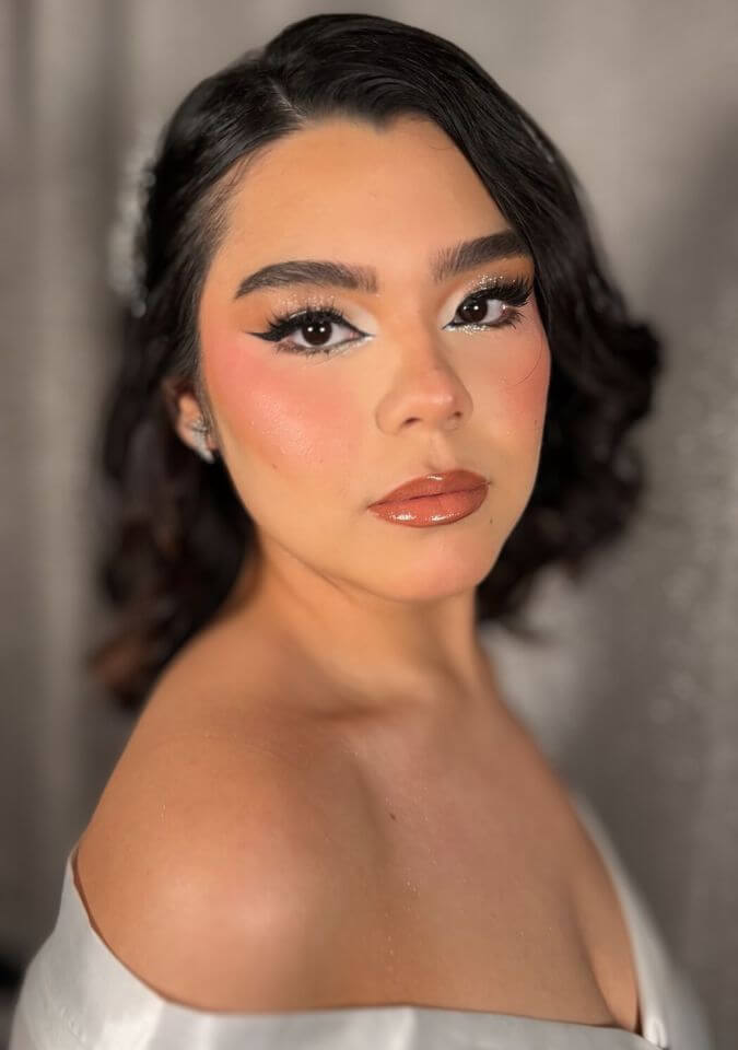 Maquillaje de novia realizado por la coach Linda de Foriu en Monterrey