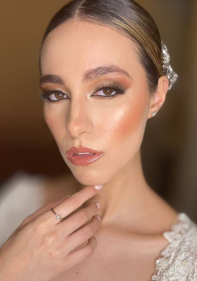 Maquillaje de novia realizado por la coach Wen de Foriu en Monterrey