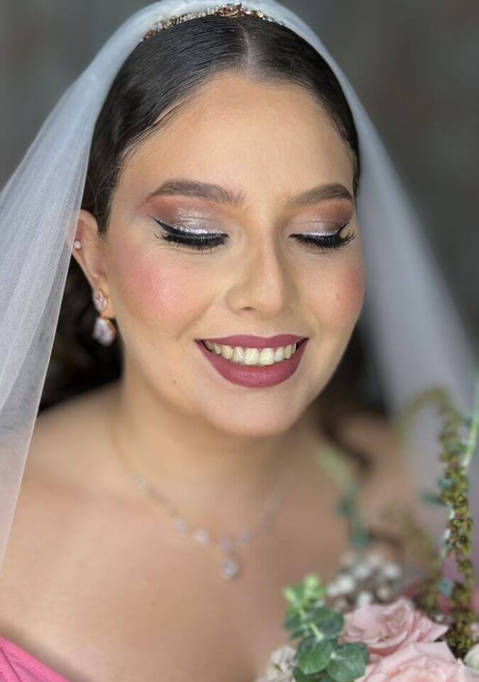 Maquillaje de novia realizado por la coach Linda de Foriu en Monterrey