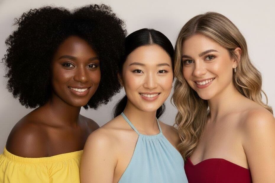 Girls posing with their makeup and hair done by Foriu Pros in Miami